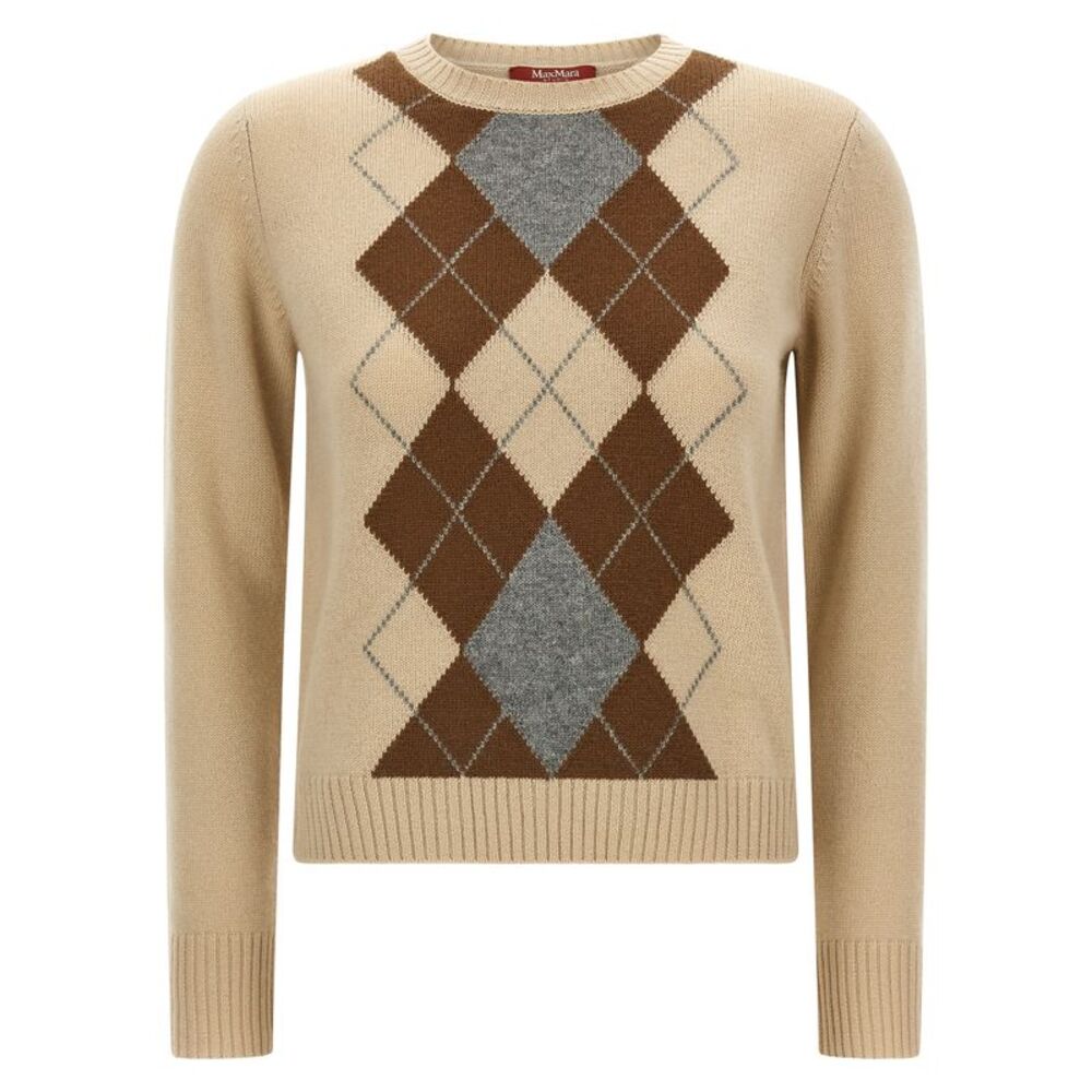 Max Mara Beige Wool Women's Cardigan